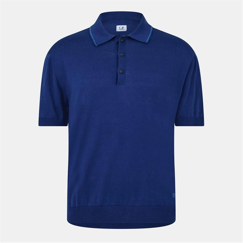 CP Company C.P. Company Knitwear - Polo Collar - Blue